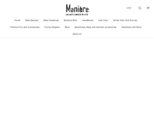 Tablet Screenshot of maniereaccessories.com